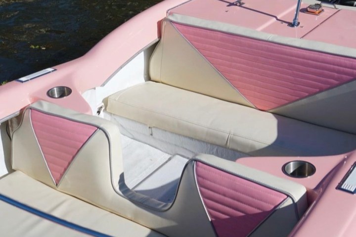 a small boat in a body of water